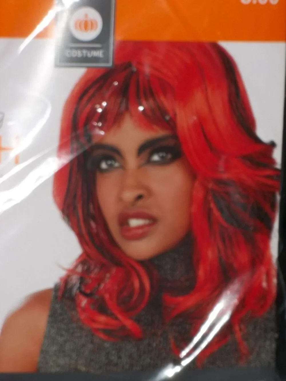 Halloween Costume Adult Red Black Witch Wig Theater Witches Gothic Redhead Bangs